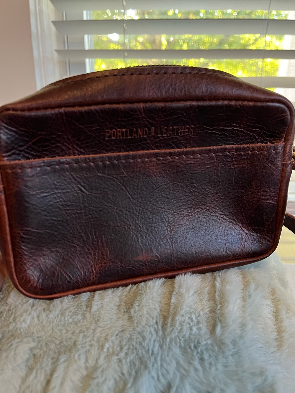 Portland Leather Goods Small Camera Bag Purse - Lava or coldbrew